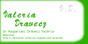 valeria dravecz business card