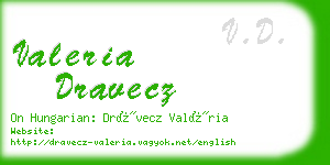 valeria dravecz business card